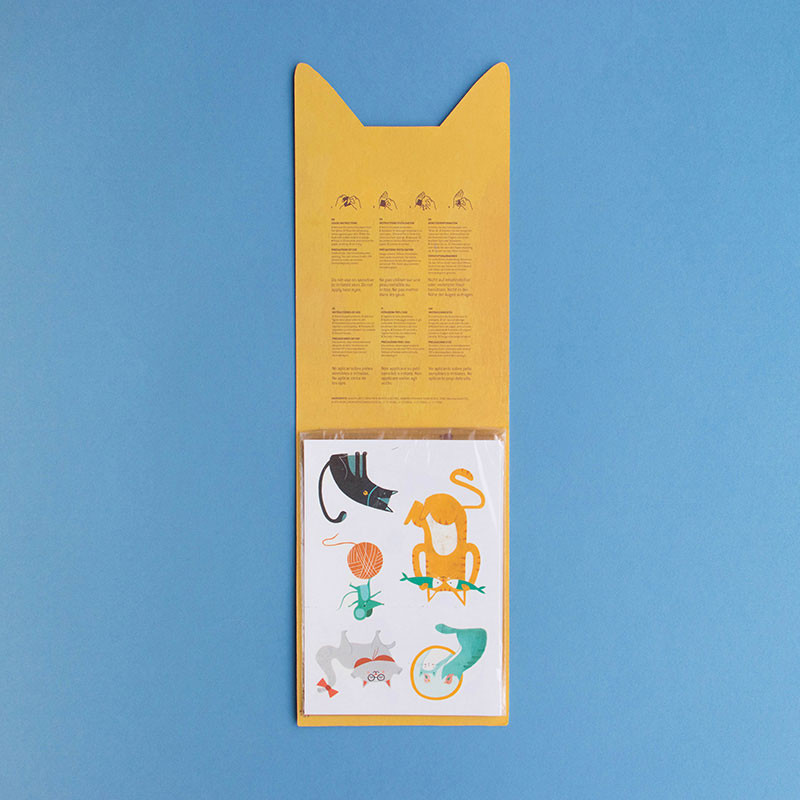 10 cat temporary tattoos